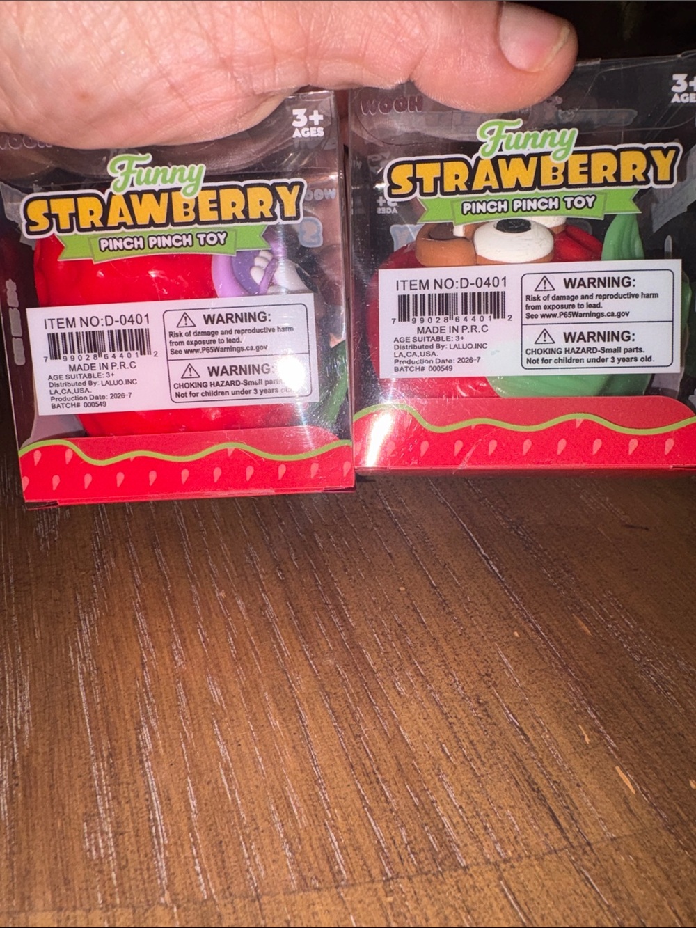 Funny Strawberry Pinch Pinch Toy: $8ea stress relief, fine motor, make ur bundle - Picture 3 of 4